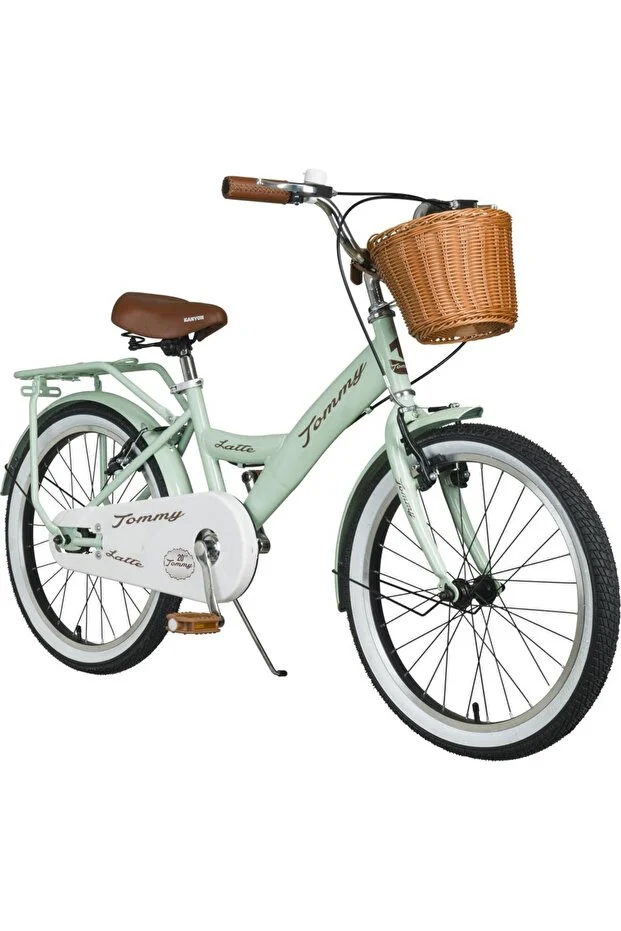 Latte Hasır Sepetli, Deri Elcikli 20 Jant Çocuk Bisikleti, 6-9 Yaş Çocuk Bisikleti